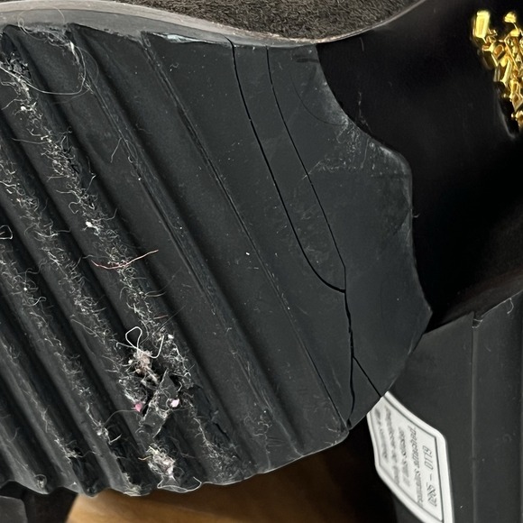 Womens Prada Brown Suede Lace Up Block Heel Platform Tall Boots Size EU 38.5 - Picture 14 of 14